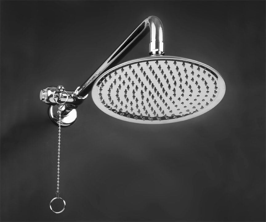 Swimming Pool and Patio Drench Rain Shower Head Shower Faucet-Self Closing Valve