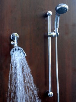 Powerful Giessdorf®  Dual Shower Head System with Handheld Spray