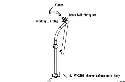 Mariner 7 Dual Shower Head System  With Adjustable Height Shower Arm