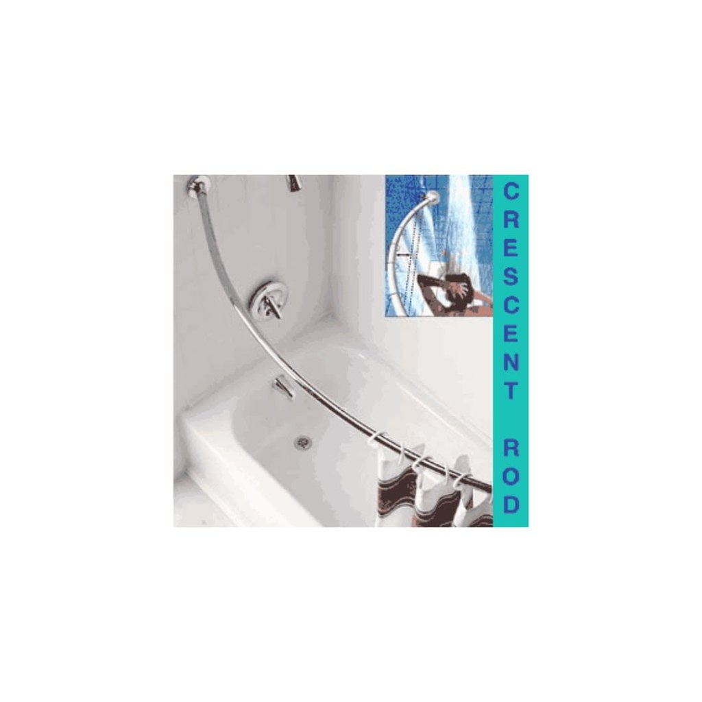 Zoe Crescent Curved Shower Curtain Rod