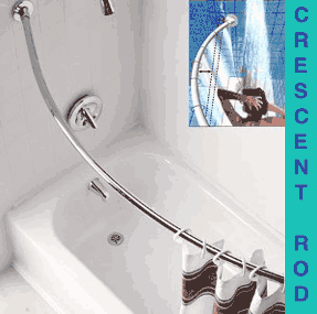Zoe Crescent Curved Shower Curtain Rod